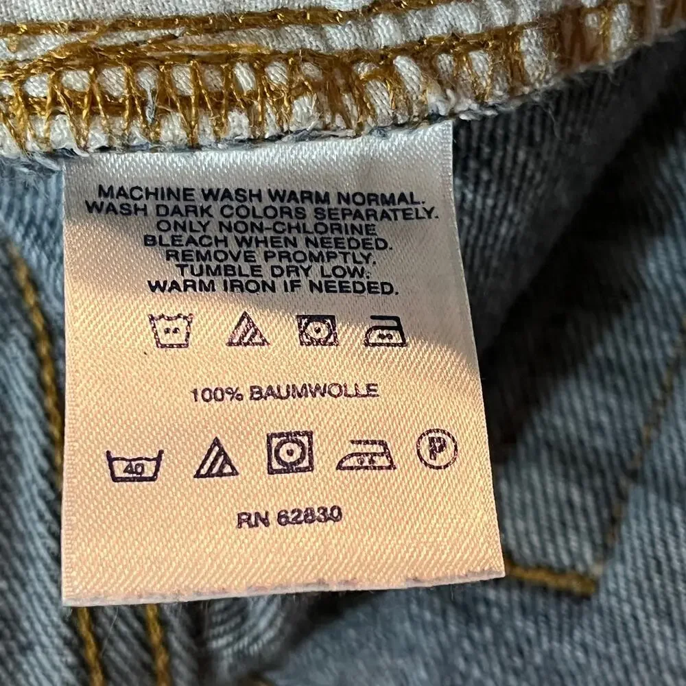Dad Blue Jeans Men's Traditional 5 Pocket W37 L29 100% Cotton Lands' End